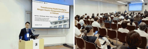 Báo cáo trực tiếp tại Hội nghị thường niên của Hiệp hội Ningen Dock Nhật Bản: "Chuyển đổi mô hình chăm sóc sức khỏe: sự ra đời và tác động của Ningen Dock tại Việt Nam"